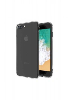 Newface iPhone 8 Plus Kılıf Deluxe 2mm Şeffaf Silikon