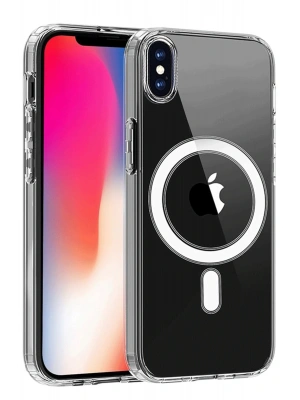 Newface iPhone X Kılıf Magneticsafe Şeffaf Silikon - Şeffaf