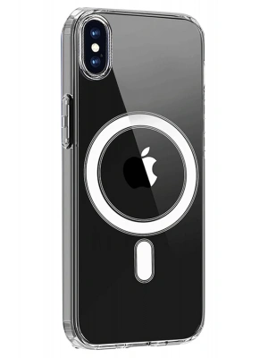 Newface iPhone X Kılıf Magneticsafe Şeffaf Silikon - Şeffaf