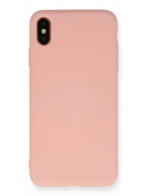 Newface iPhone X Kılıf Nano içi Kadife Silikon - Pudra