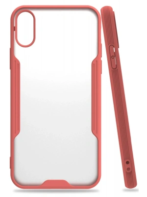 Newface iPhone X Kılıf Platin Silikon - Pembe