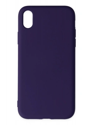 Newface iPhone XR Kılıf Nano içi Kadife Silikon - Mor