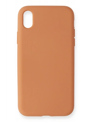 Newface iPhone XR Kılıf Nano içi Kadife Silikon - Turuncu