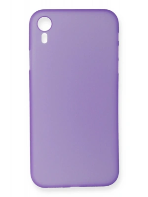 Newface iPhone XR Kılıf PP Ultra İnce Kapak - Mor