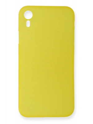 Newface iPhone XR Kılıf PP Ultra İnce Kapak - Sarı