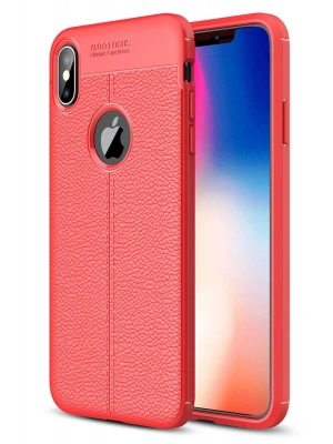 Newface iPhone XS Max Kılıf Auto Focus Kapak - Kırmızı