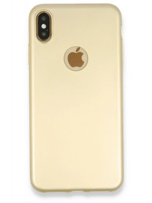 Newface iPhone XS Max Kılıf First Silikon - Gold