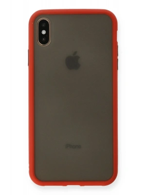Newface iPhone XS Max Kılıf Montreal Silikon Kapak - Kırmızı