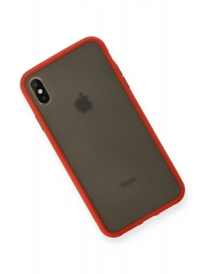 Newface iPhone XS Max Kılıf Montreal Silikon Kapak - Kırmızı