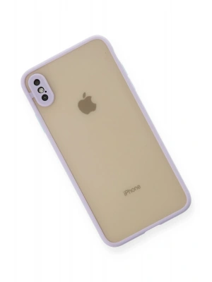 Newface iPhone XS Max Kılıf Montreal Silikon Kapak - Mor