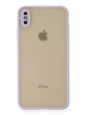 Newface iPhone XS Max Kılıf Montreal Silikon Kapak - Mor