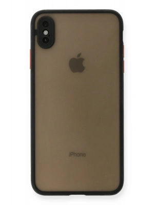 Newface iPhone XS Max Kılıf Montreal Silikon Kapak - Siyah
