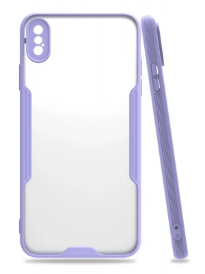 Newface iPhone XS Max Kılıf Platin Silikon - Lila