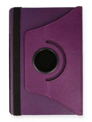 Newface Lenovo M10 FHD Plus X606F Kılıf 360 Tablet Deri Kılıf - Mürdüm