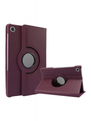 Newface Lenovo Tab M10 TB311FU Kılıf 360 Tablet Deri Kılıf - Mürdüm