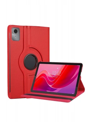 Newface Lenovo Tab M11 TB330FU 360 Tablet Deri Kılıf - Kırmızı