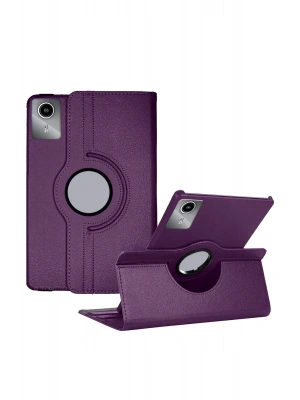 Newface Lenovo Tab M11 TB330FU 360 Tablet Deri Kılıf - Mürdüm