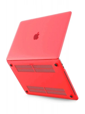 Newface Macbook Pro 13 2021 Macbook Buzlu Kapak - Kırmızı
