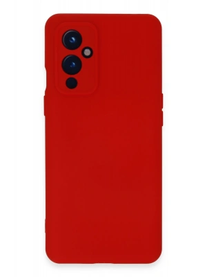Newface One Plus 9 Kılıf Nano içi Kadife Silikon - Kırmızı