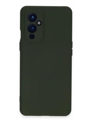 Newface One Plus 9 Kılıf Nano içi Kadife Silikon - Koyu Yeşil