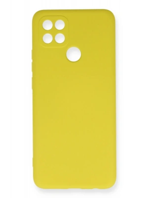 Newface Oppo A15 Kılıf Nano içi Kadife Silikon - Sarı