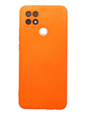 Newface Oppo A15 Kılıf Nano içi Kadife Silikon - Turuncu