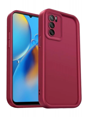 Newface Oppo A16 Kılıf Viera Silikon - Bordo