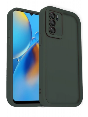 Newface Oppo A16 Kılıf Viera Silikon - Koyu Yeşil