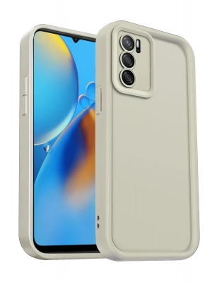 Newface Oppo A16 Kılıf Viera Silikon - Krem