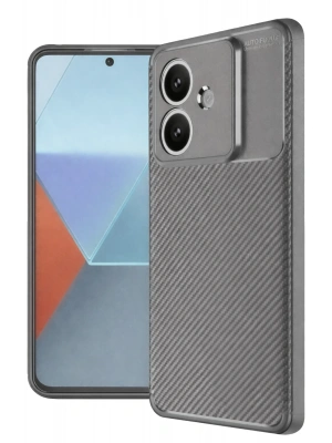 Newface Oppo A3 Kılıf Auto Focus Karbon Kapak - Gri