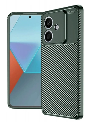 Newface Oppo A3 Kılıf Auto Focus Karbon Kapak - Koyu Yeşil