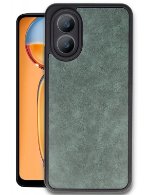 Newface Oppo A38 Kılıf Aras Deri Kapak - Koyu Yeşil