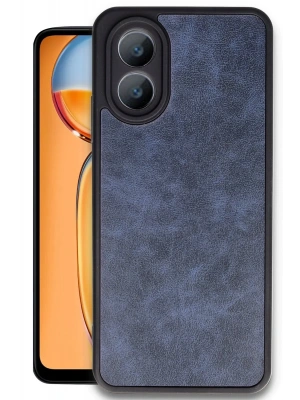 Newface Oppo A38 Kılıf Aras Deri Kapak - Lacivert