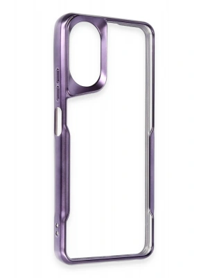 Newface Oppo A38 Kılıf Boyi Silikon Kapak - Derin Mor