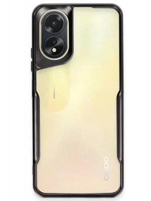 Newface Oppo A38 Kılıf Boyi Silikon Kapak - Siyah