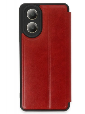 Newface Oppo A38 Kılıf Flip Cover - Kırmızı