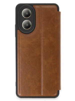 Newface Oppo A38 Kılıf Flip Cover - Taba