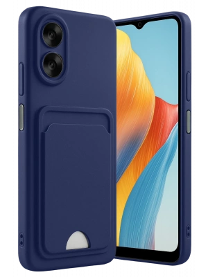 Newface Oppo A38 Kılıf Kelvin Kartvizitli Silikon - Lacivert