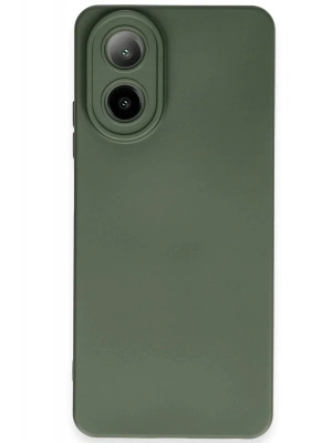 Newface Oppo A38 Kılıf Nano içi Kadife Silikon - Koyu Yeşil