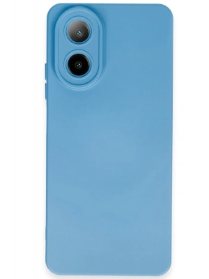 Newface Oppo A38 Kılıf Nano içi Kadife Silikon - Mavi