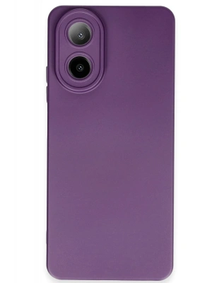 Newface Oppo A38 Kılıf Nano içi Kadife Silikon - Mor