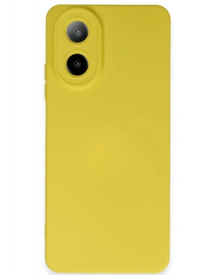 Newface Oppo A38 Kılıf Nano içi Kadife Silikon - Sarı