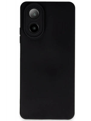 Newface Oppo A38 Kılıf Nano içi Kadife Silikon - Siyah