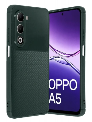 Newface Oppo A5 4G Auto Focus Karbon Kapak - Koyu Yeşil
