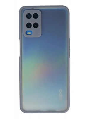 Newface Oppo A54 4G Kılıf Montreal Silikon Kapak - Gri