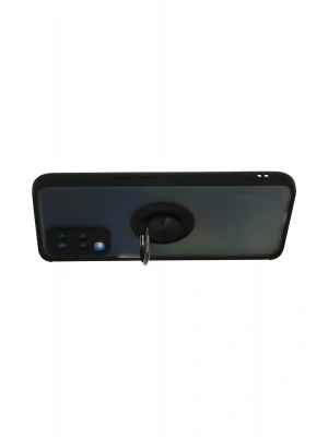 Newface Oppo A54 4G Kılıf Montreal Yüzüklü Silikon Kapak - Siyah