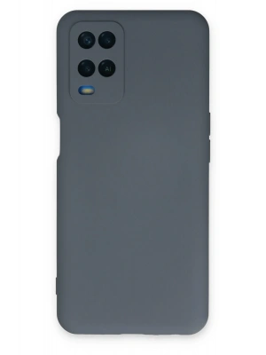 Newface Oppo A54 4G Kılıf Nano içi Kadife Silikon - Gri