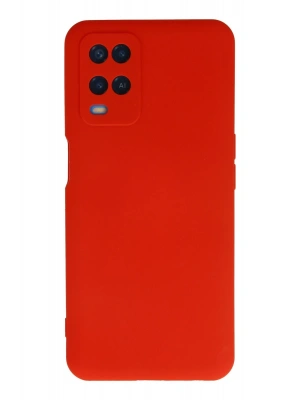 Newface Oppo A54 4G Kılıf Nano içi Kadife Silikon - Kırmızı