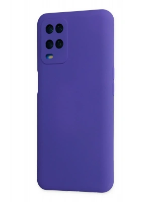 Newface Oppo A54 4G Kılıf Nano içi Kadife Silikon - Mor