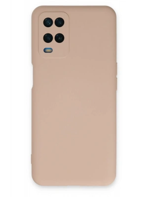 Newface Oppo A54 4G Kılıf Nano içi Kadife Silikon - Pudra